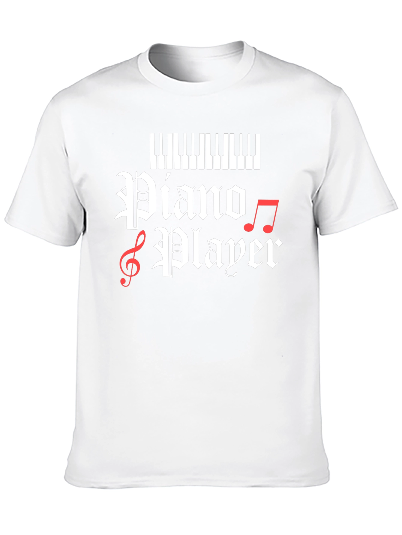 Piano Player Graphic T-Shirt - Black