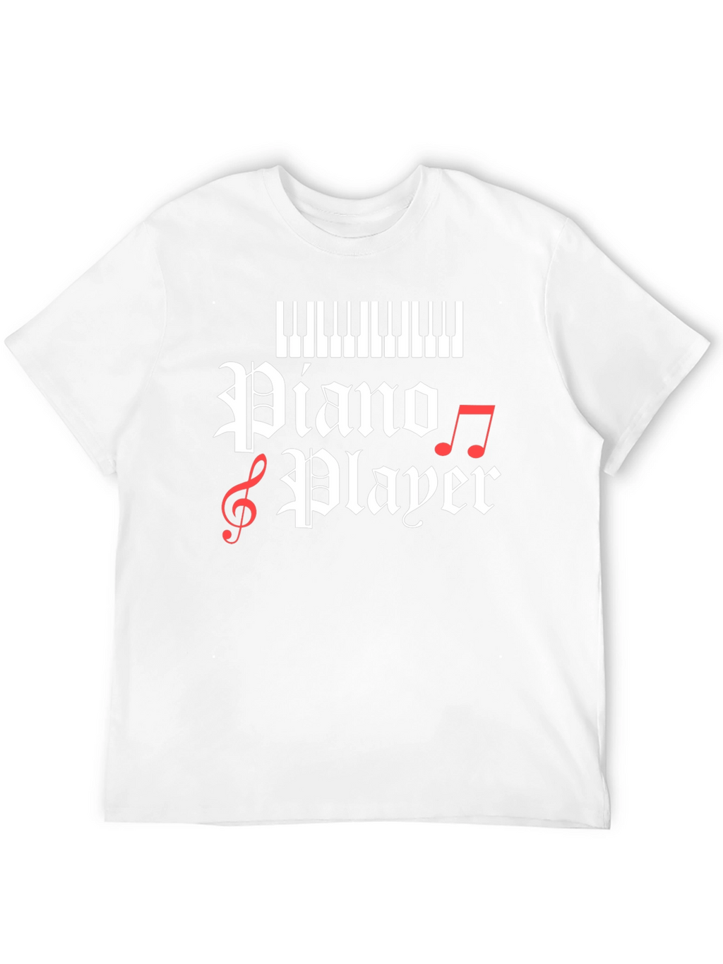 Piano Player Graphic T-Shirt - Black