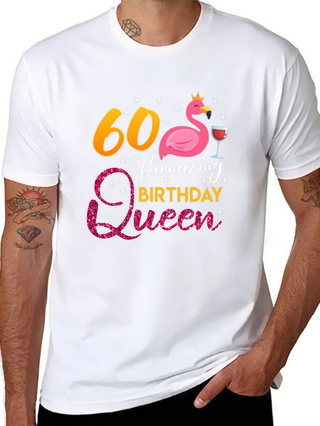 60th Birthday Flamazing Queen Graphic T-Shirt
