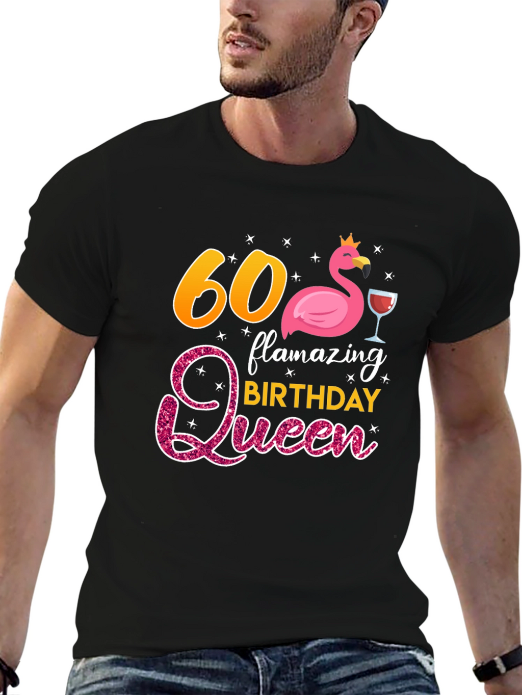 60th Birthday Flamazing Queen Graphic T-Shirt