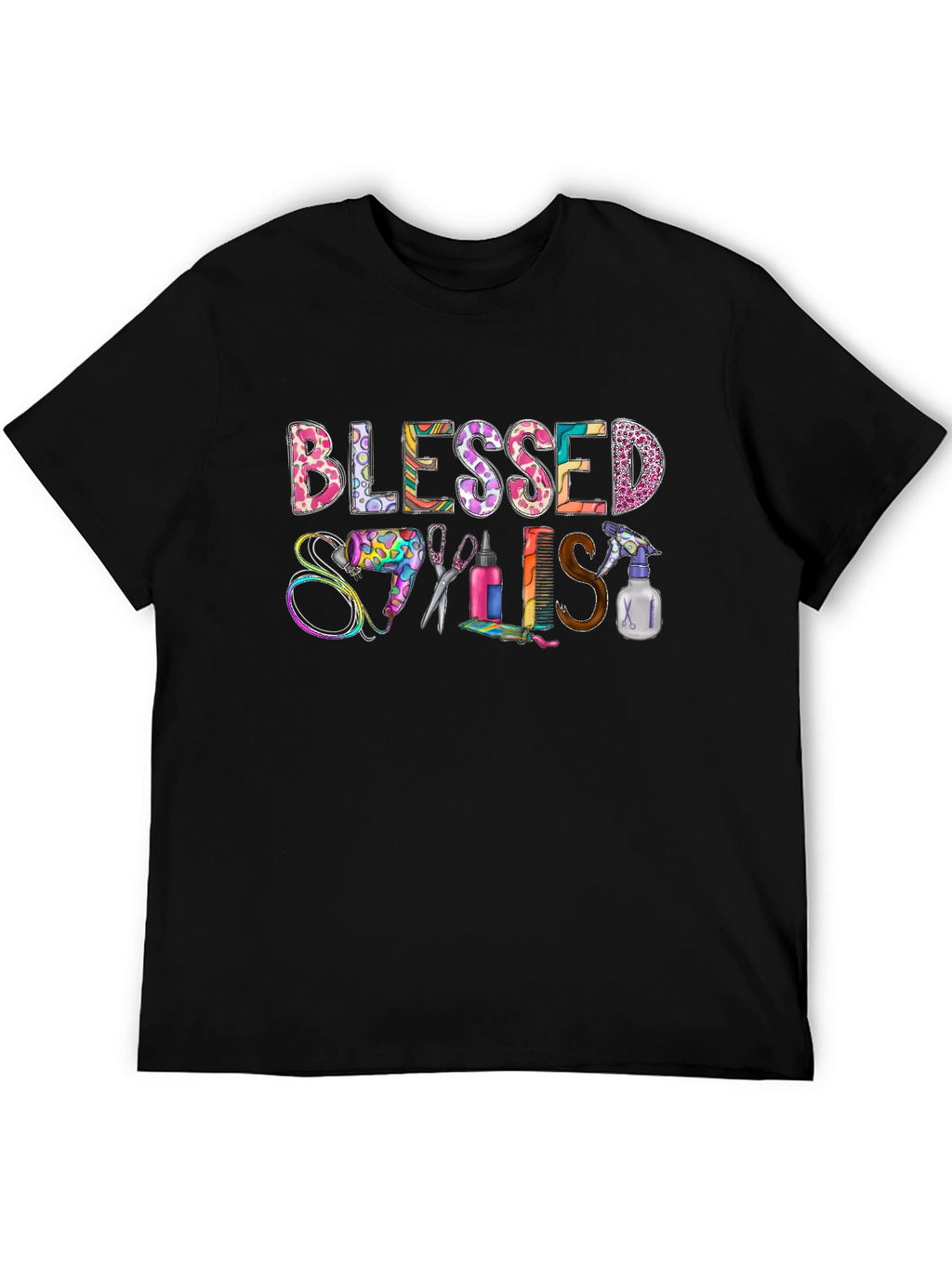 Blessed Stylist T-Shirt - Hairdresser Apparel
