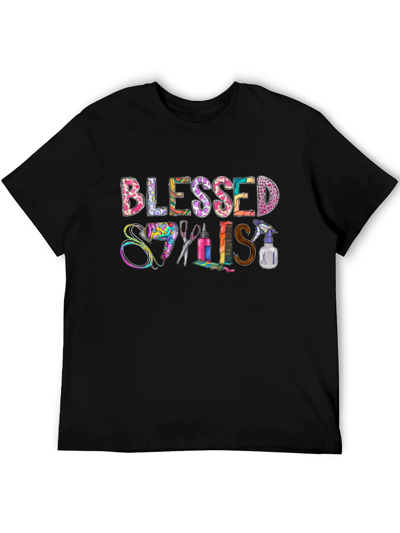 Blessed Stylist T-Shirt - Hairdresser Apparel
