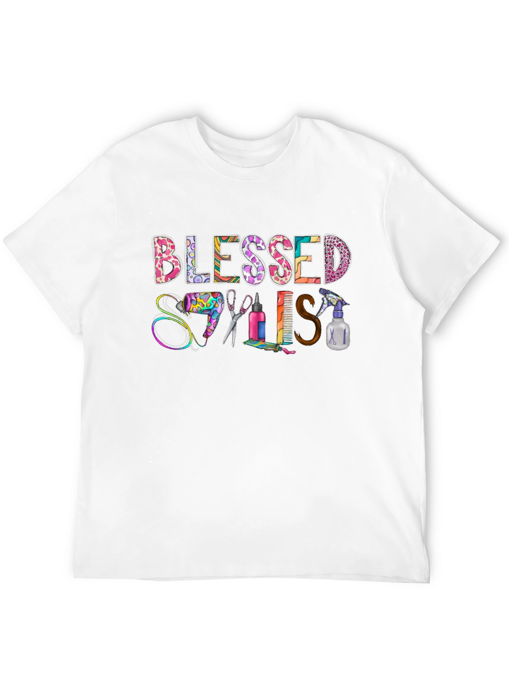 Blessed Stylist T-Shirt - Hairdresser Apparel