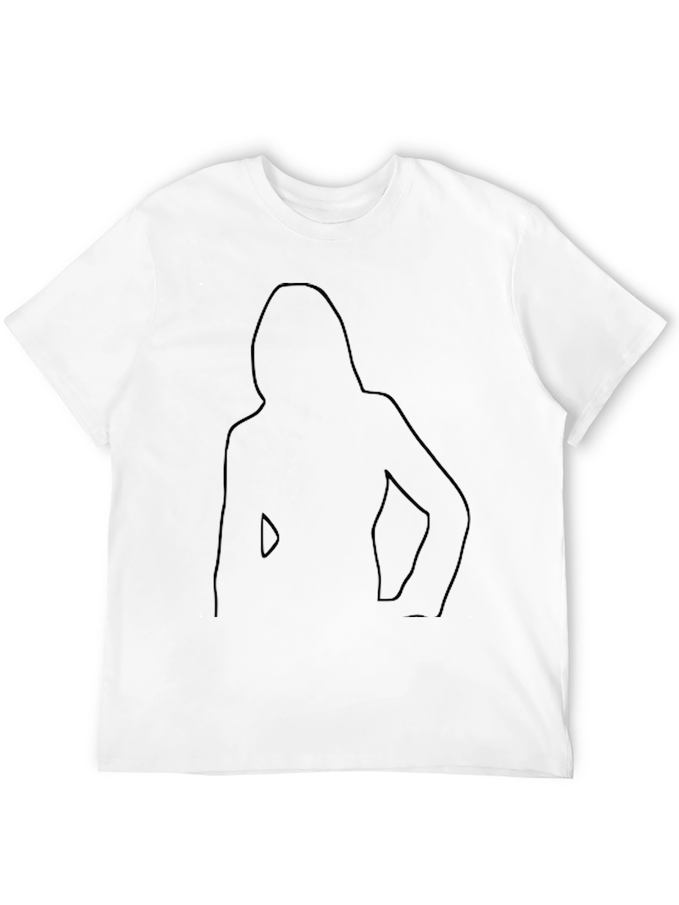 Black Silhouette Graphic Tee - Modern Casual Style
