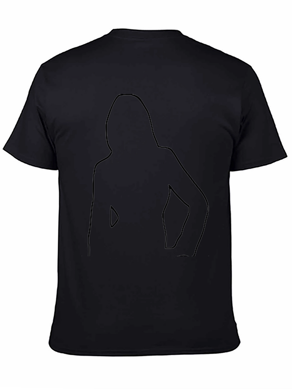 Black Silhouette Graphic Tee - Modern Casual Style