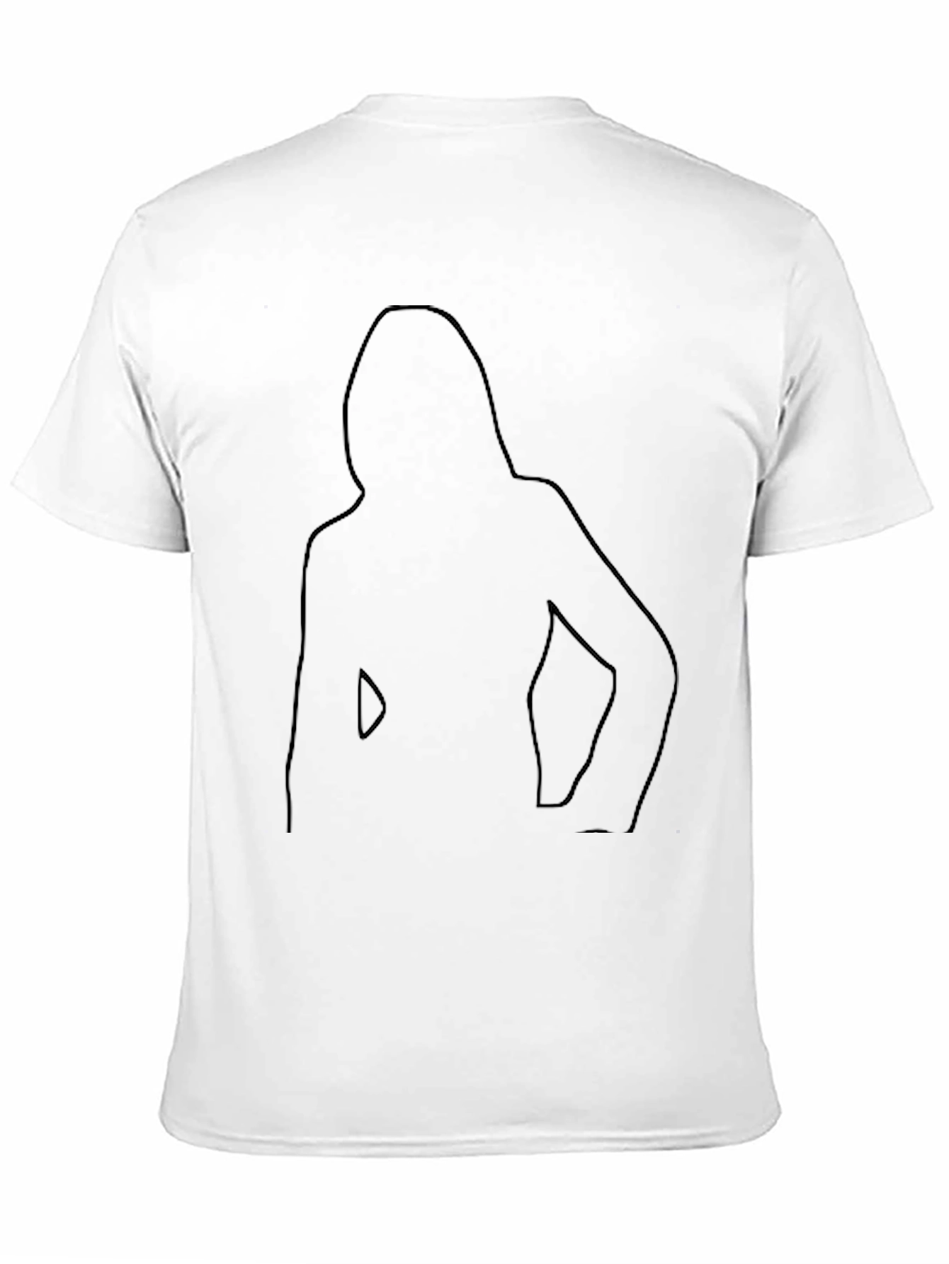 Black Silhouette Graphic Tee - Modern Casual Style