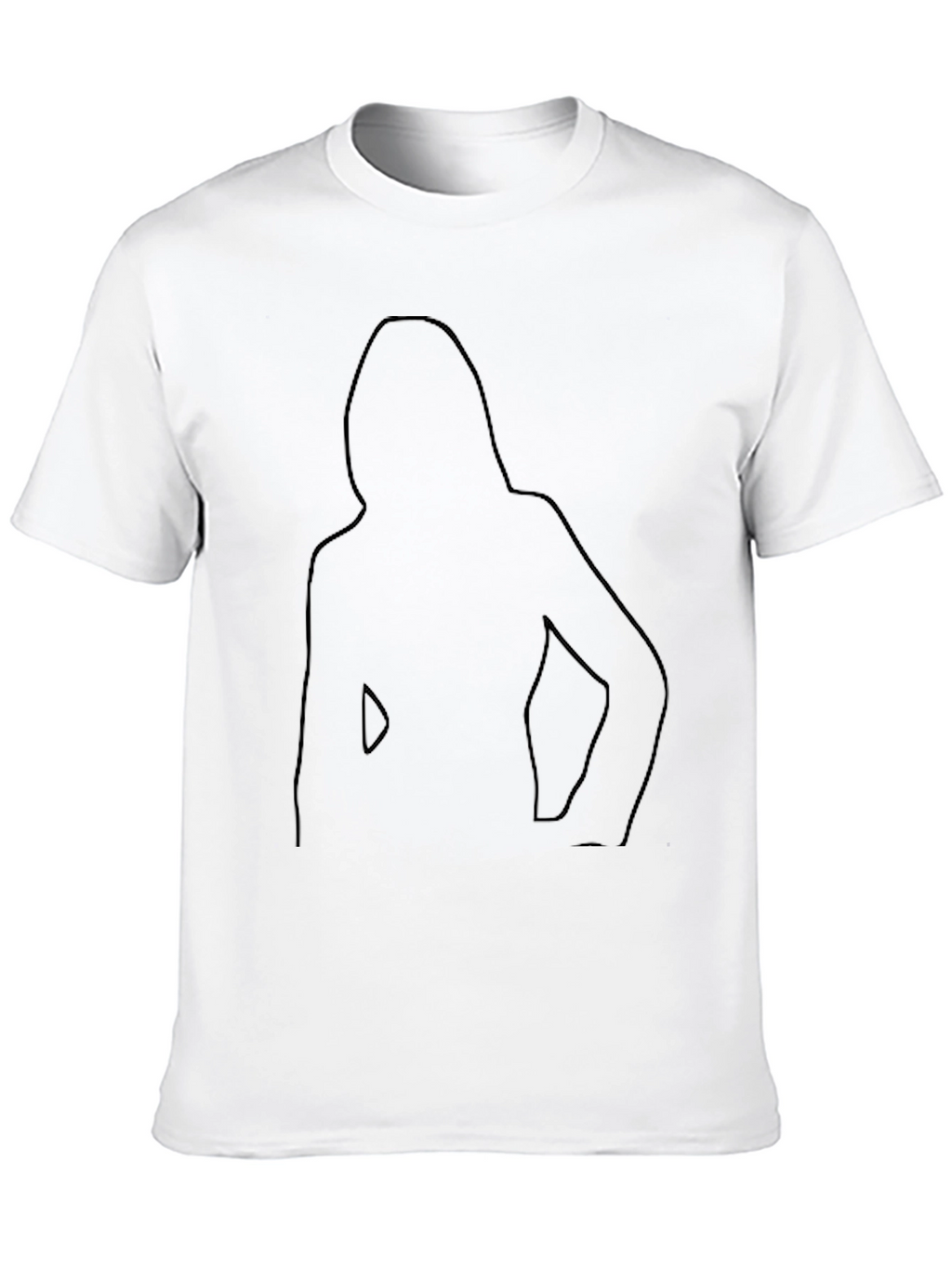 Black Silhouette Graphic Tee - Modern Casual Style