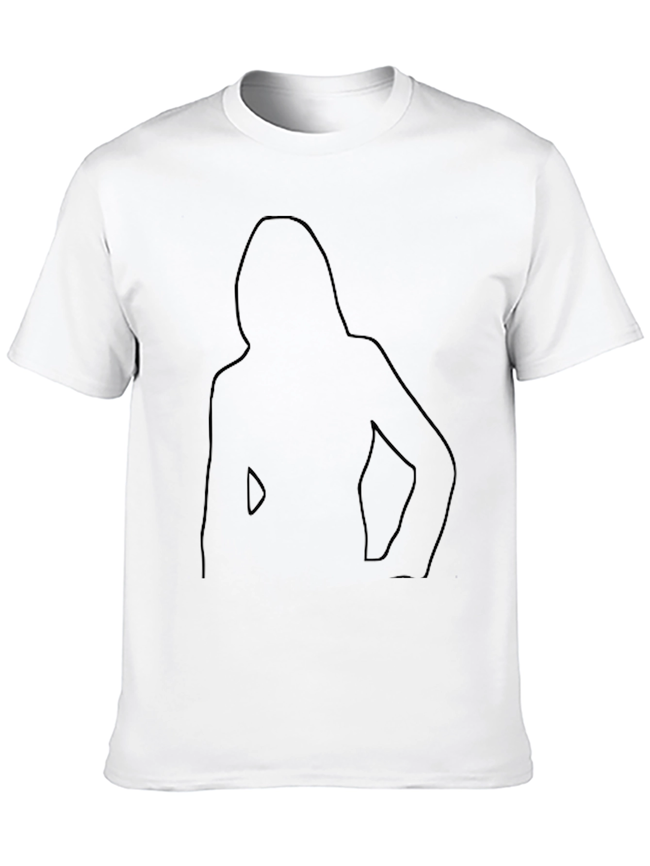 Black Silhouette Graphic Tee - Modern Casual Style
