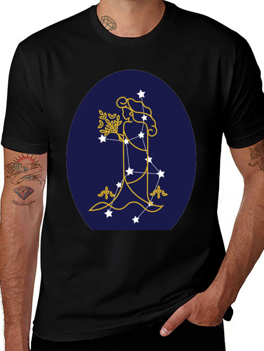 Virgo Zodiac Constellation Graphic Tee