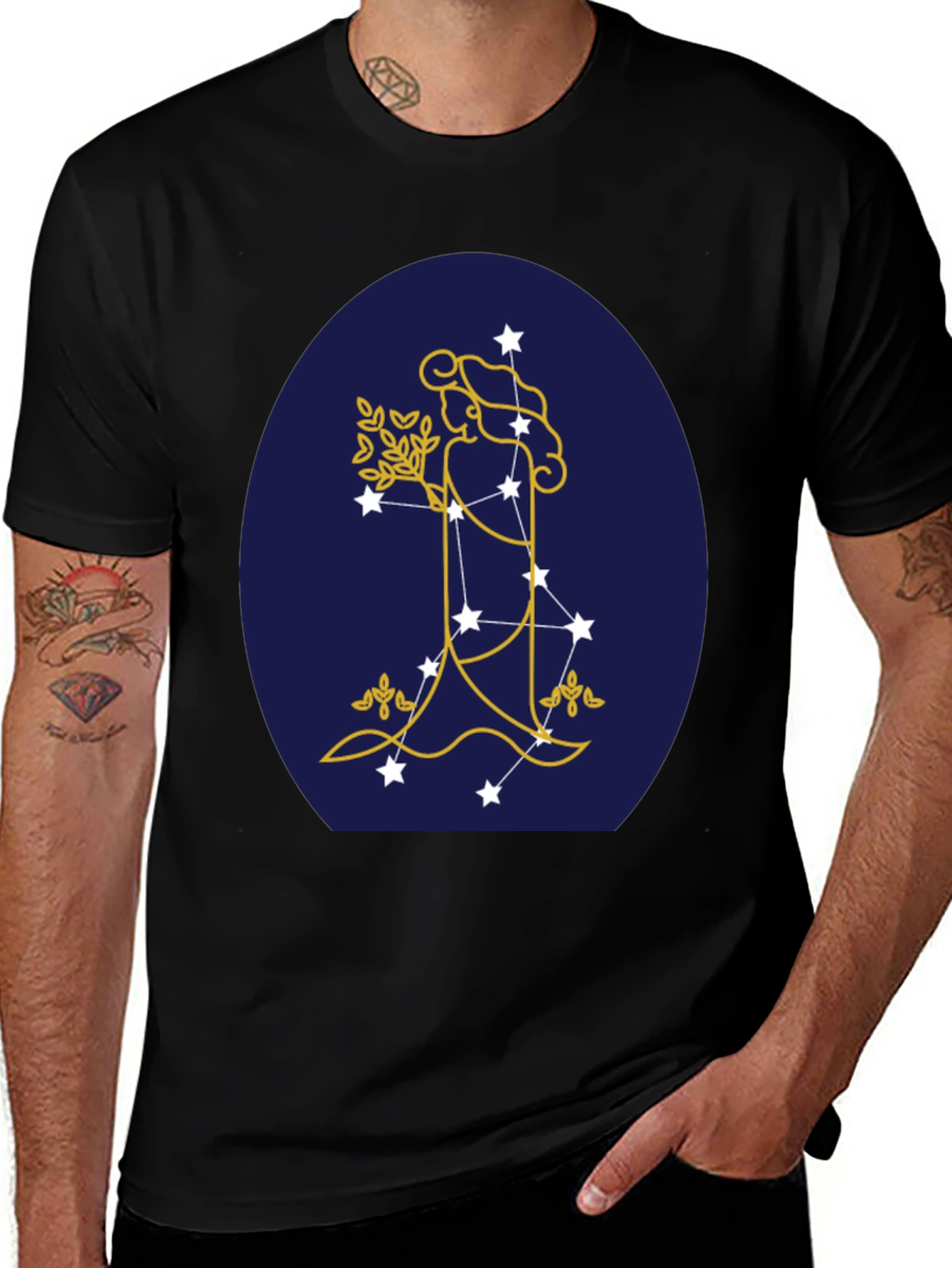 Virgo Zodiac Constellation Graphic Tee