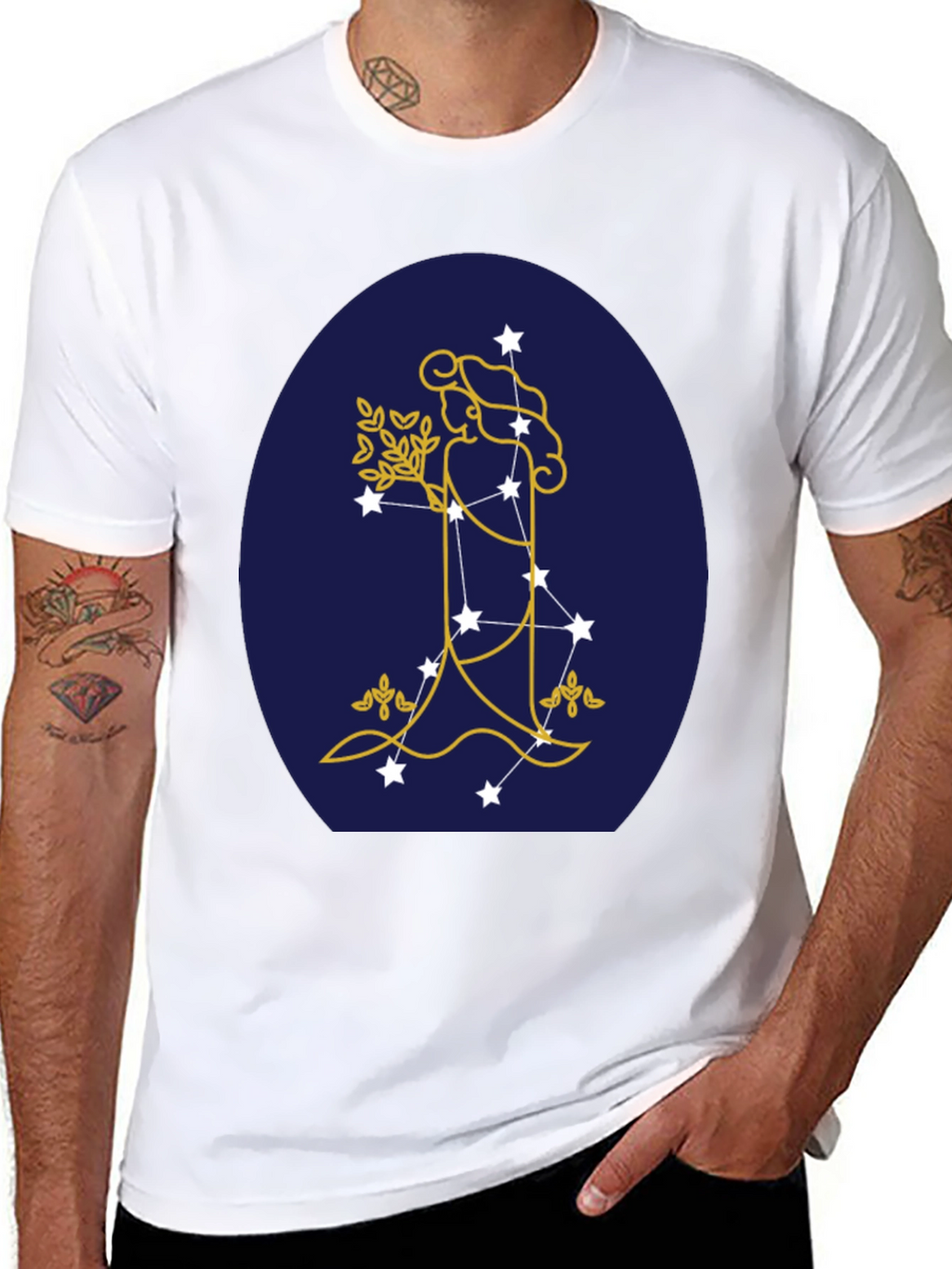 Virgo Zodiac Constellation Graphic Tee