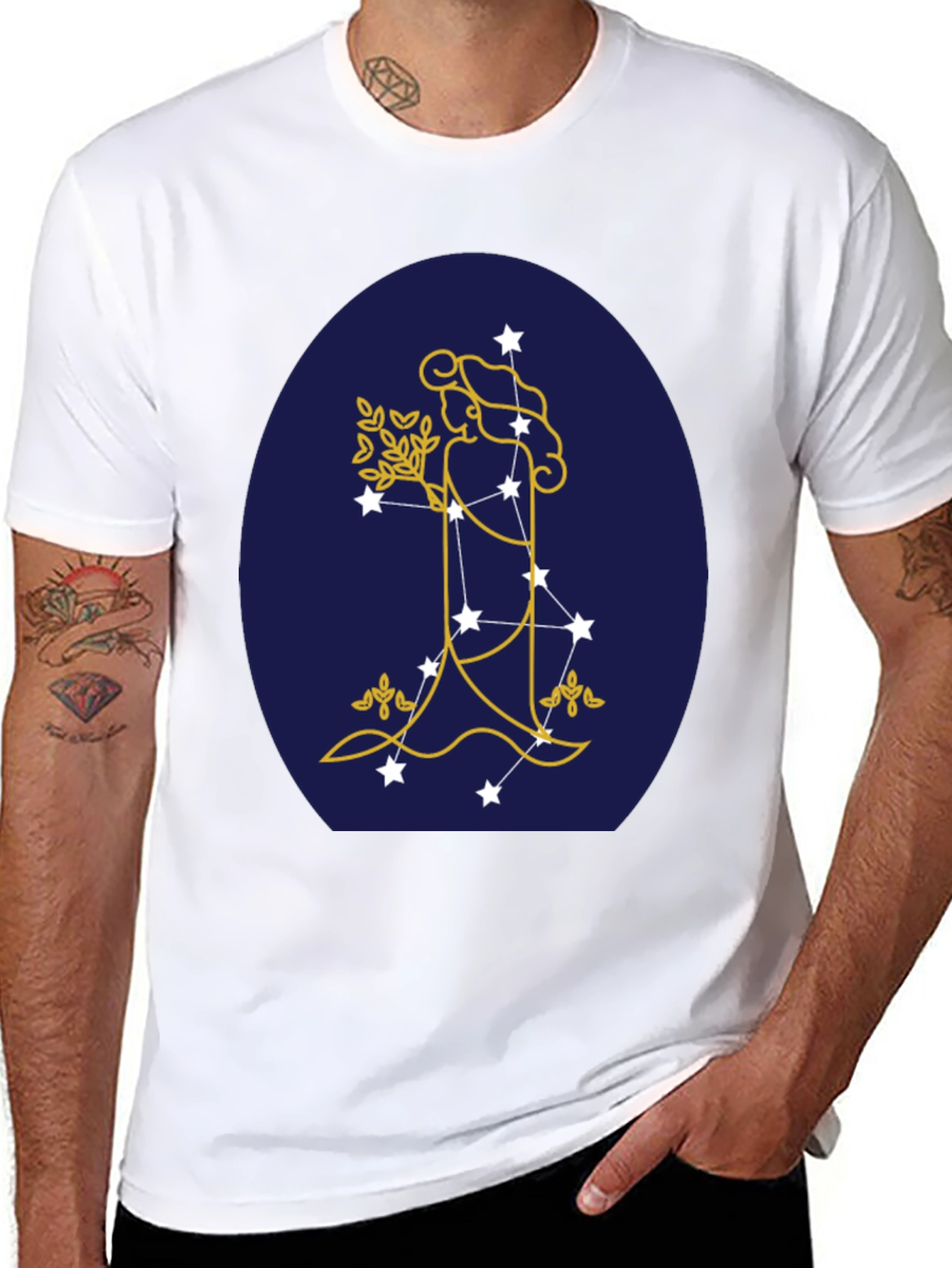 Virgo Zodiac Constellation Graphic Tee