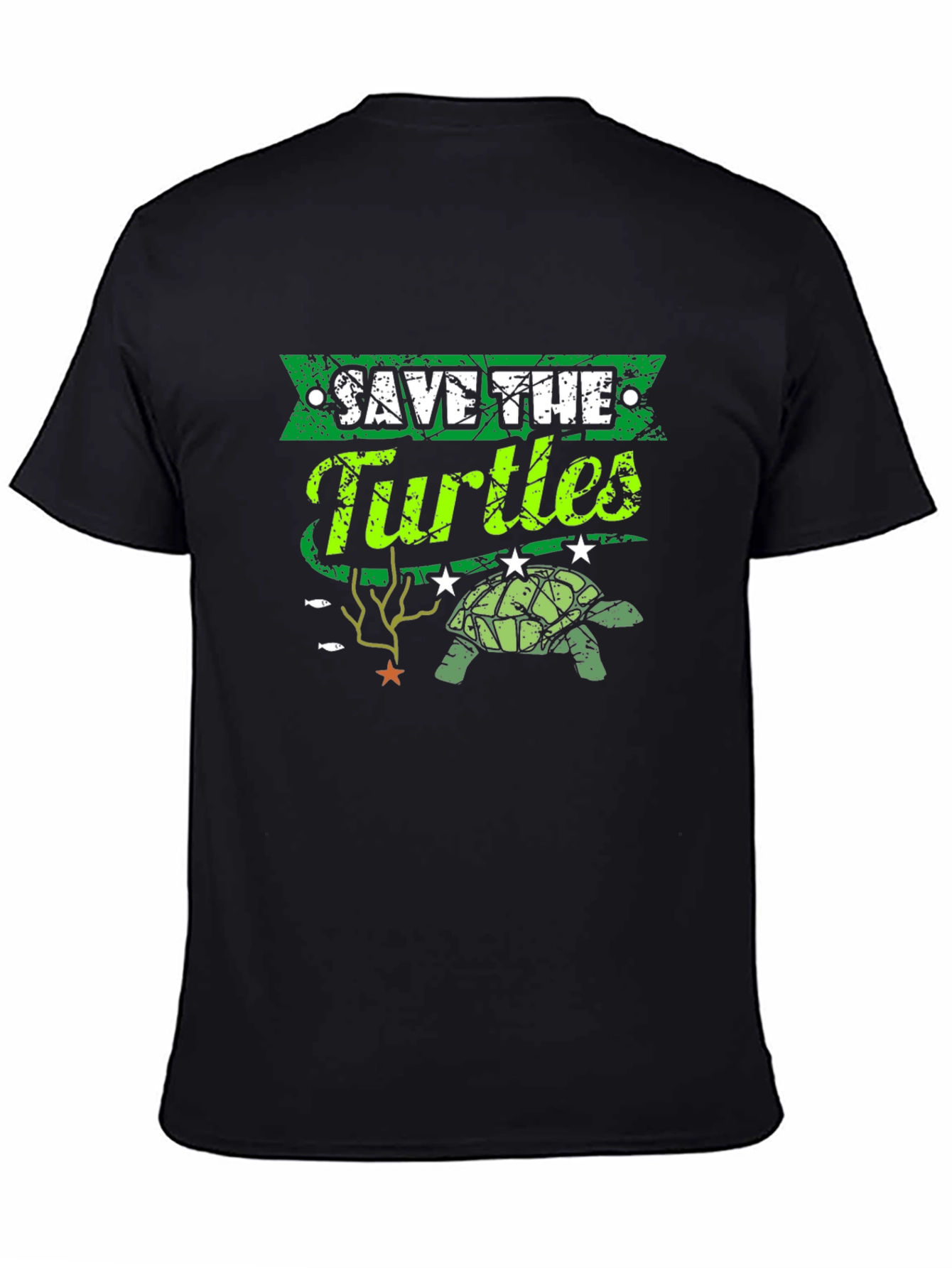 Save the Turtles Graphic T-Shirt - Environmental Awareness
