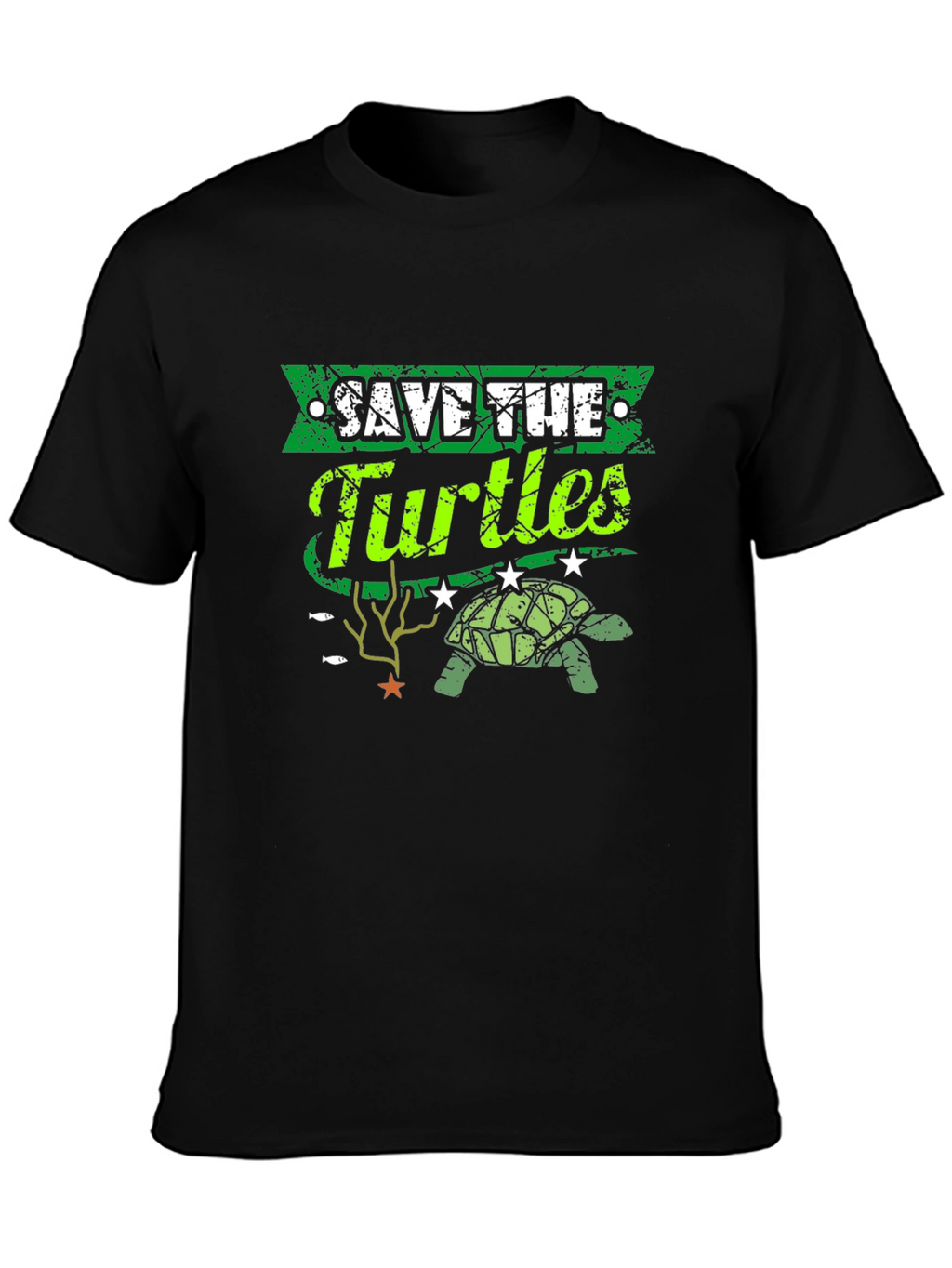Save the Turtles Graphic T-Shirt - Environmental Awareness