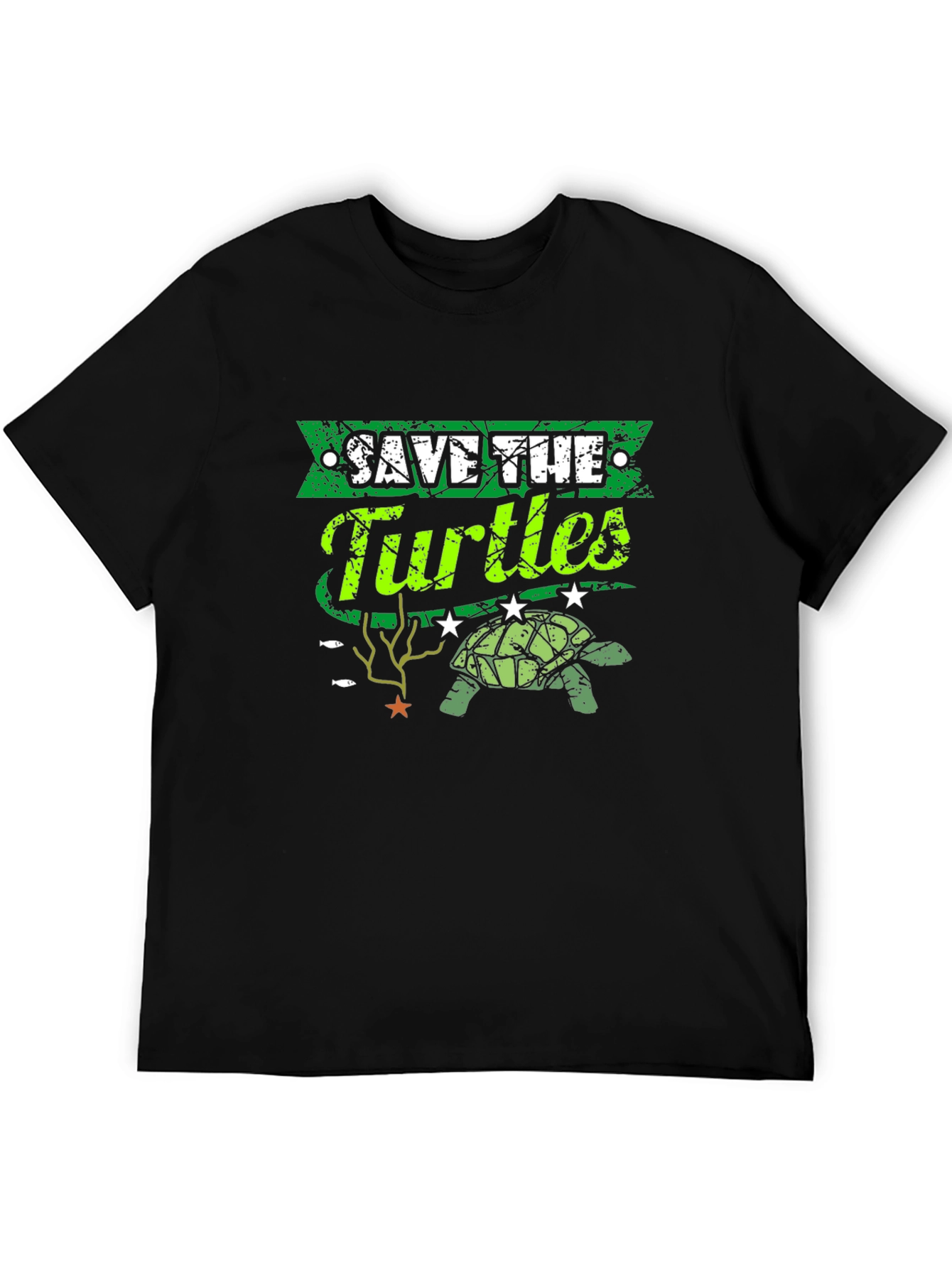 Save the Turtles Graphic T-Shirt - Environmental Awareness