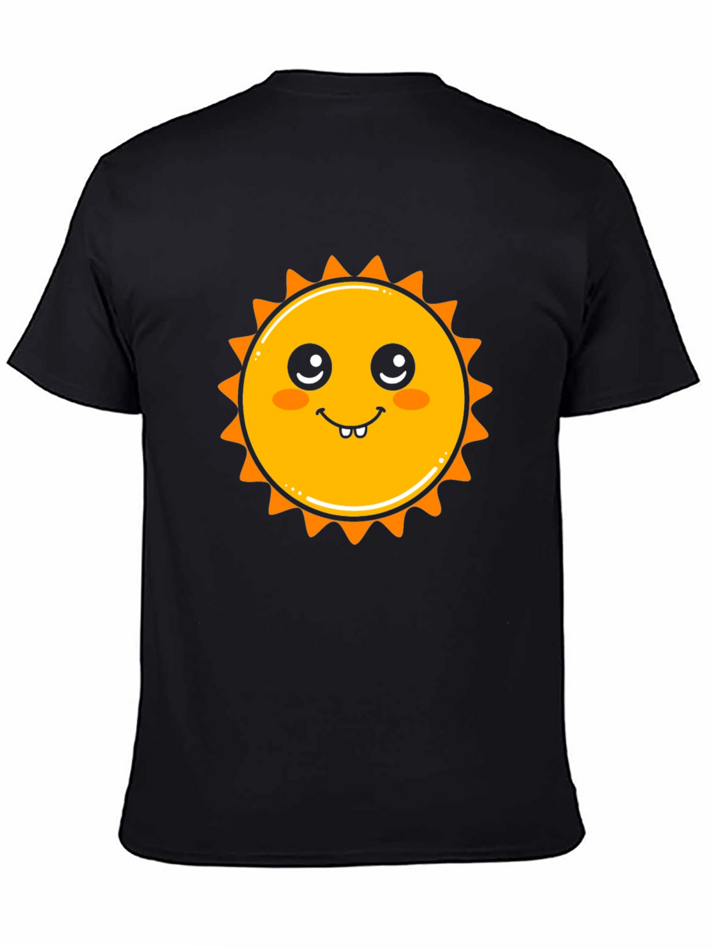 Cute Sun Graphic Black T-Shirt