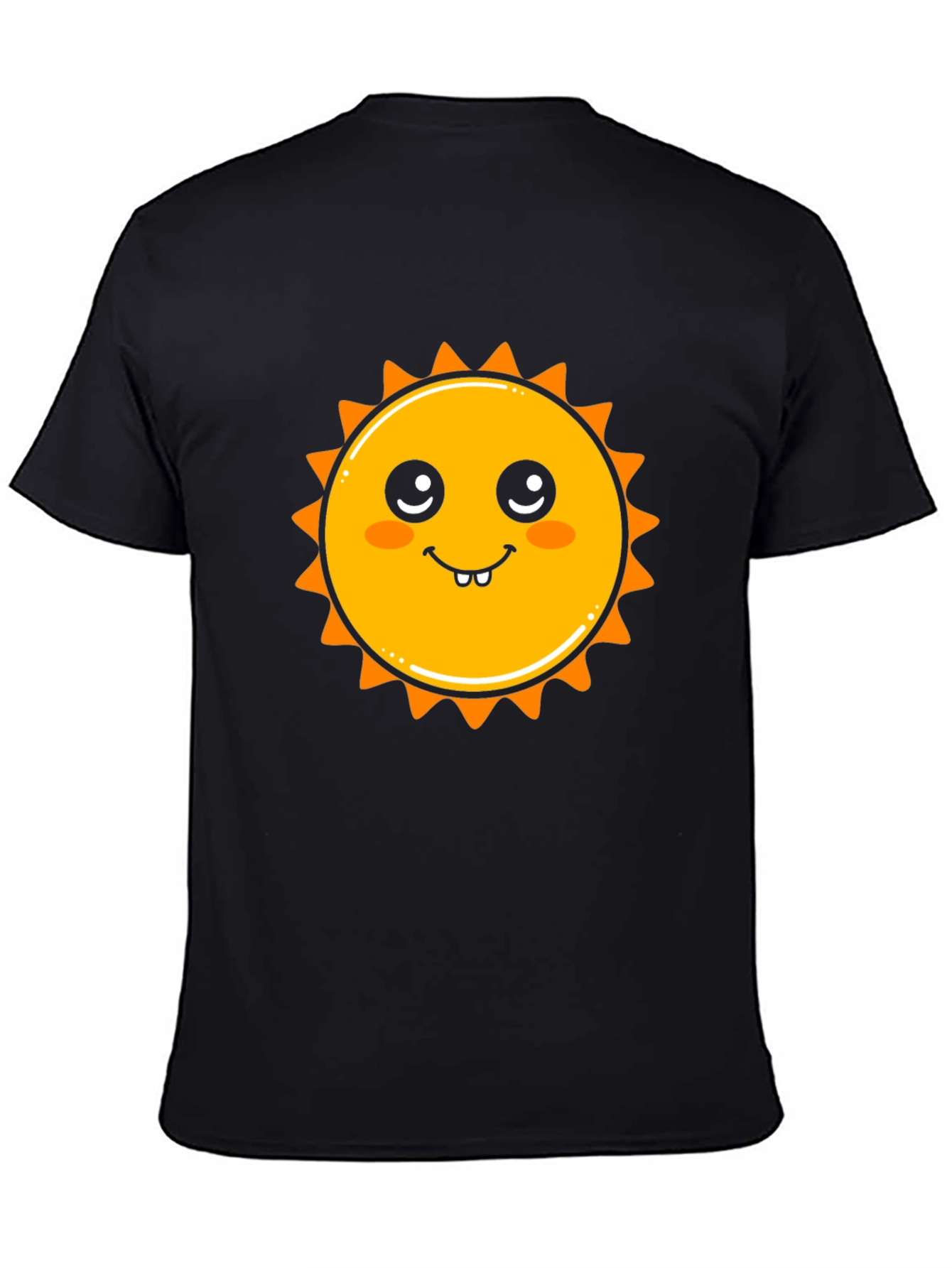 Cute Sun Graphic Black T-Shirt