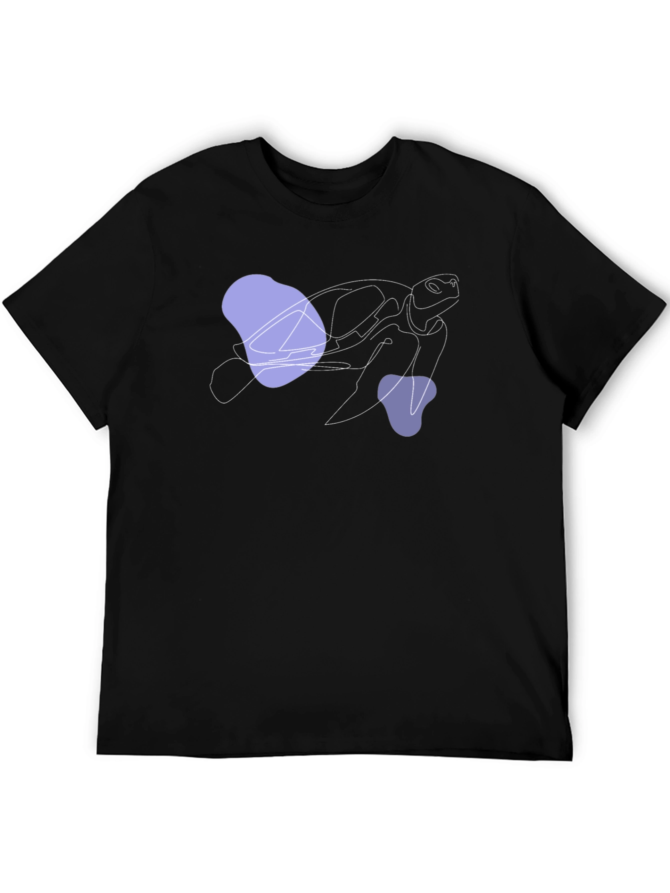 Abstract Turtle Graphic Black T-Shirt