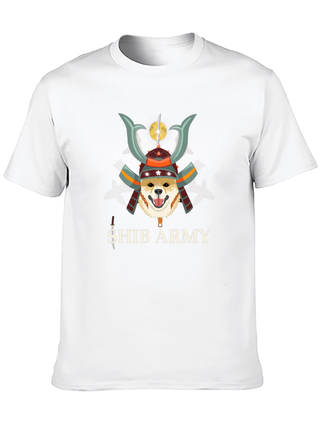 Shib Army Samurai Doge Black T-Shirt