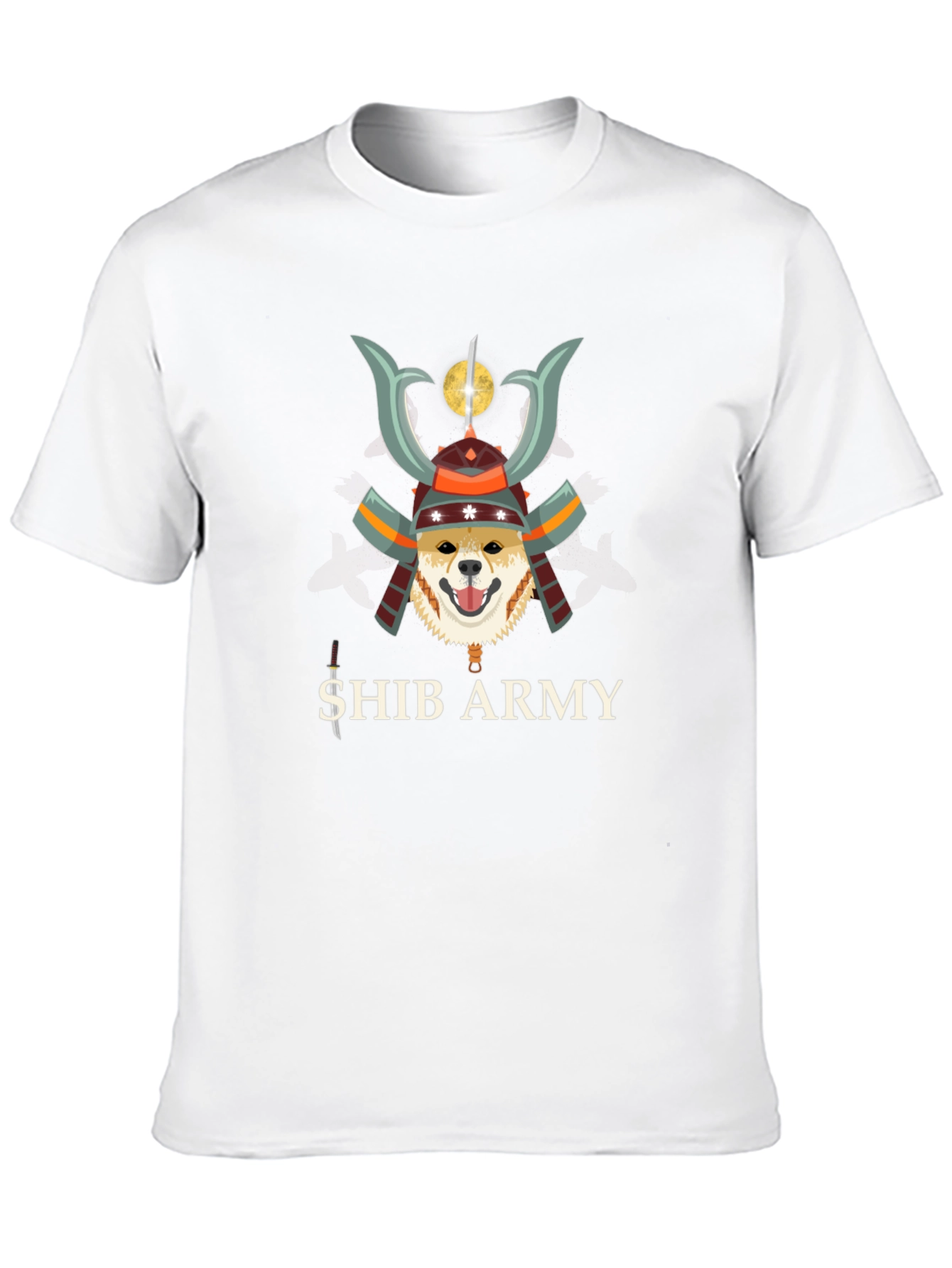 Shib Army Samurai Doge Black T-Shirt