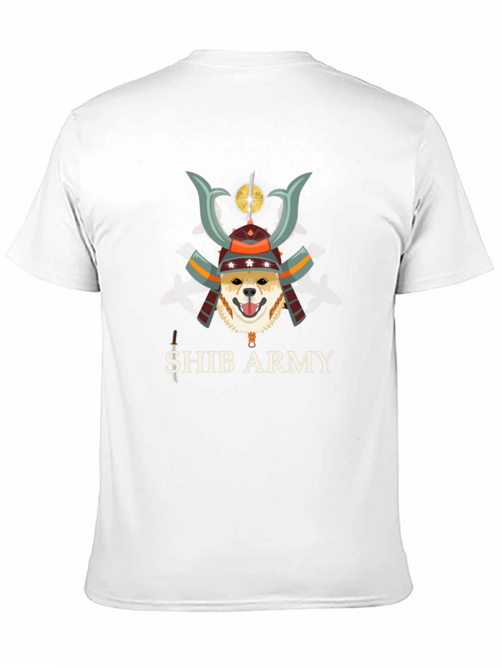Shib Army Samurai Doge Black T-Shirt