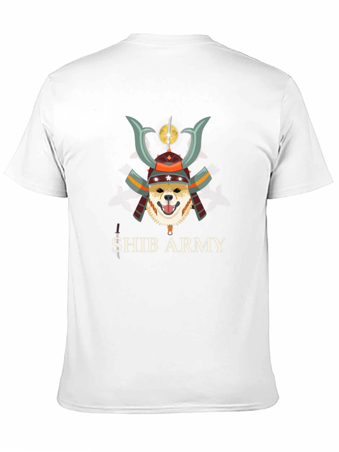 Shib Army Samurai Doge Black T-Shirt