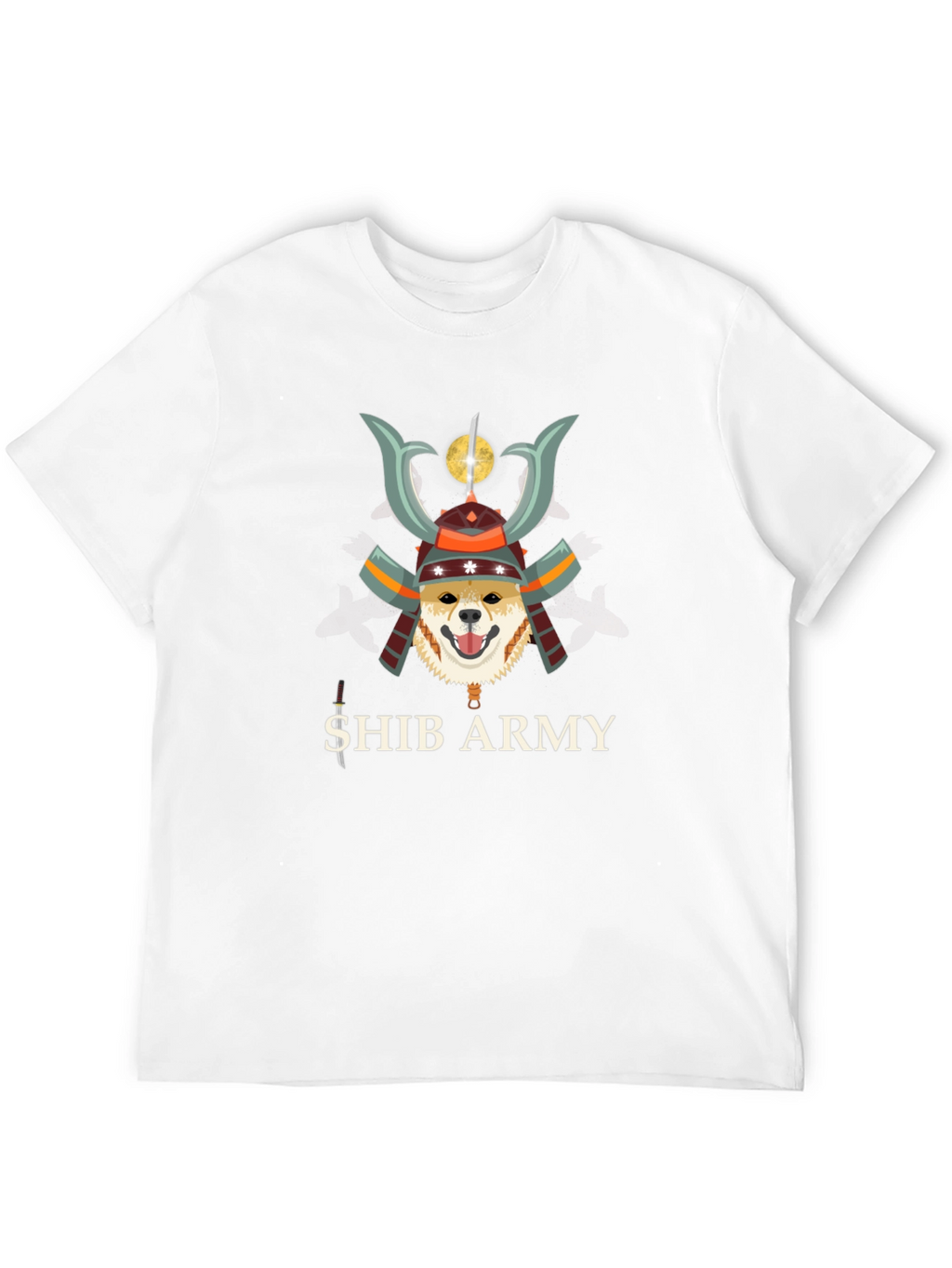 Shib Army Samurai Doge Black T-Shirt