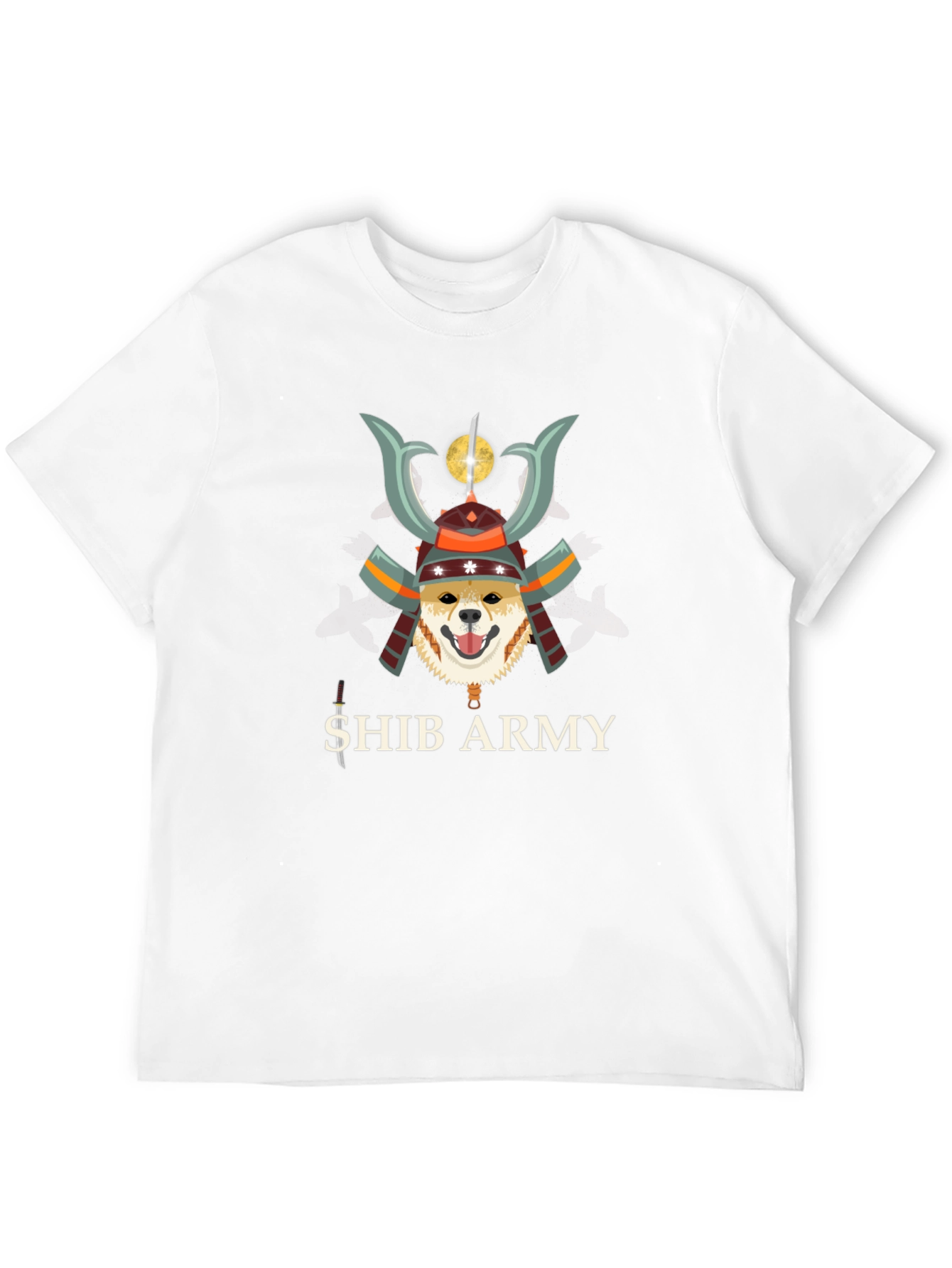 Shib Army Samurai Doge Black T-Shirt