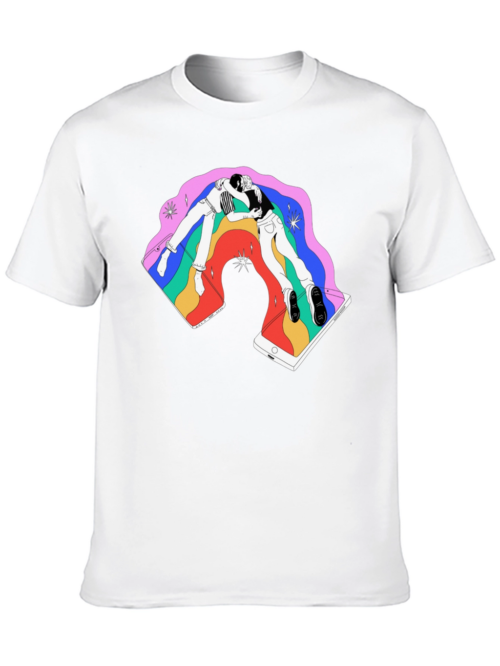 Rainbow Smartphone Graphic Tee