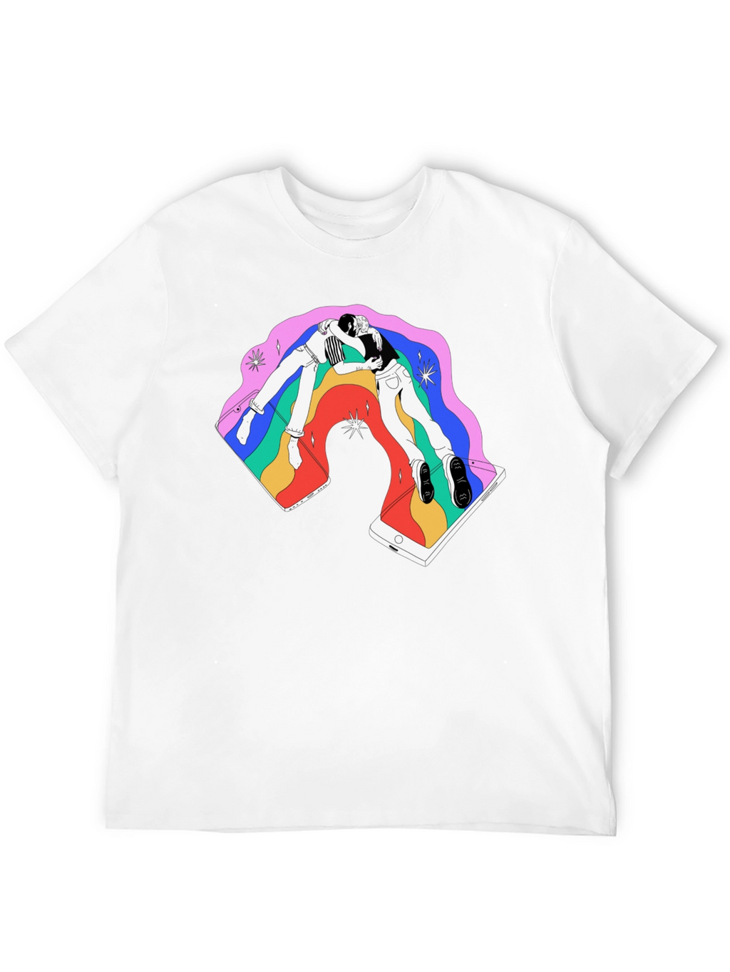 Rainbow Smartphone Graphic Tee
