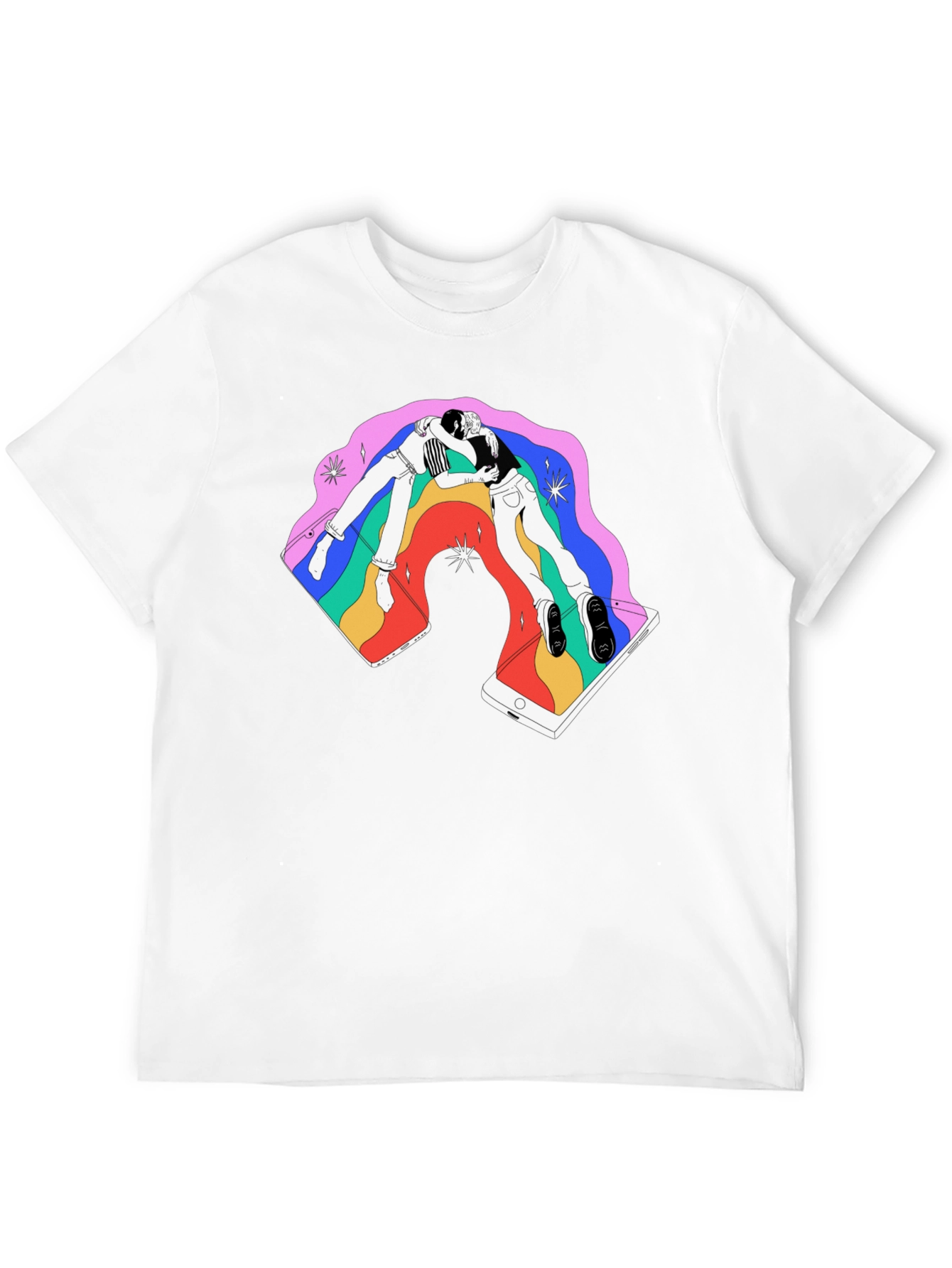 Rainbow Smartphone Graphic Tee