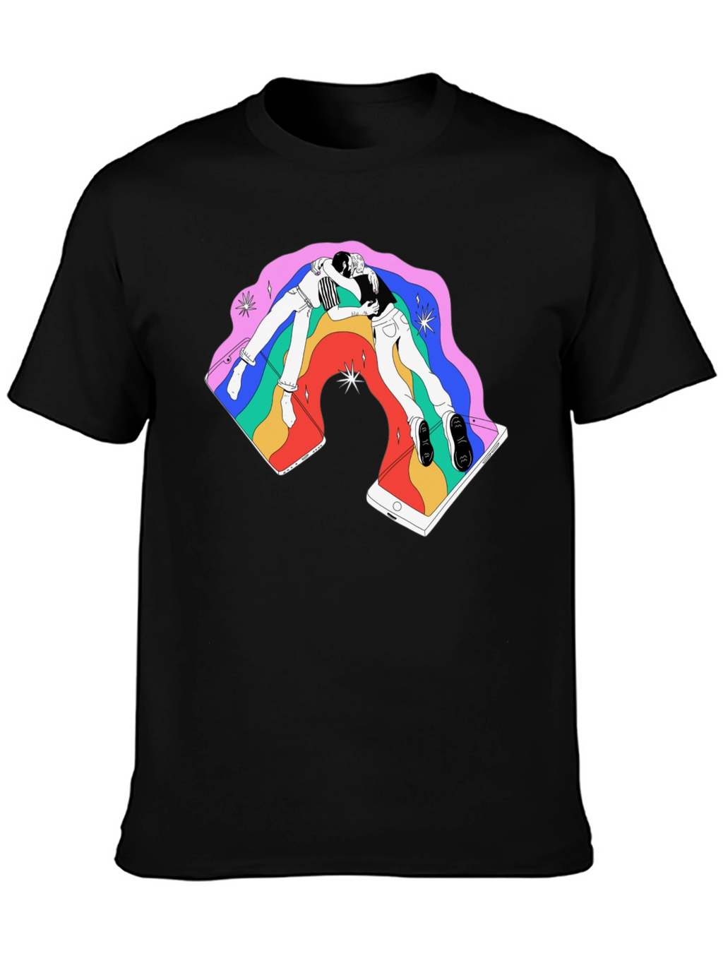 Rainbow Smartphone Graphic Tee