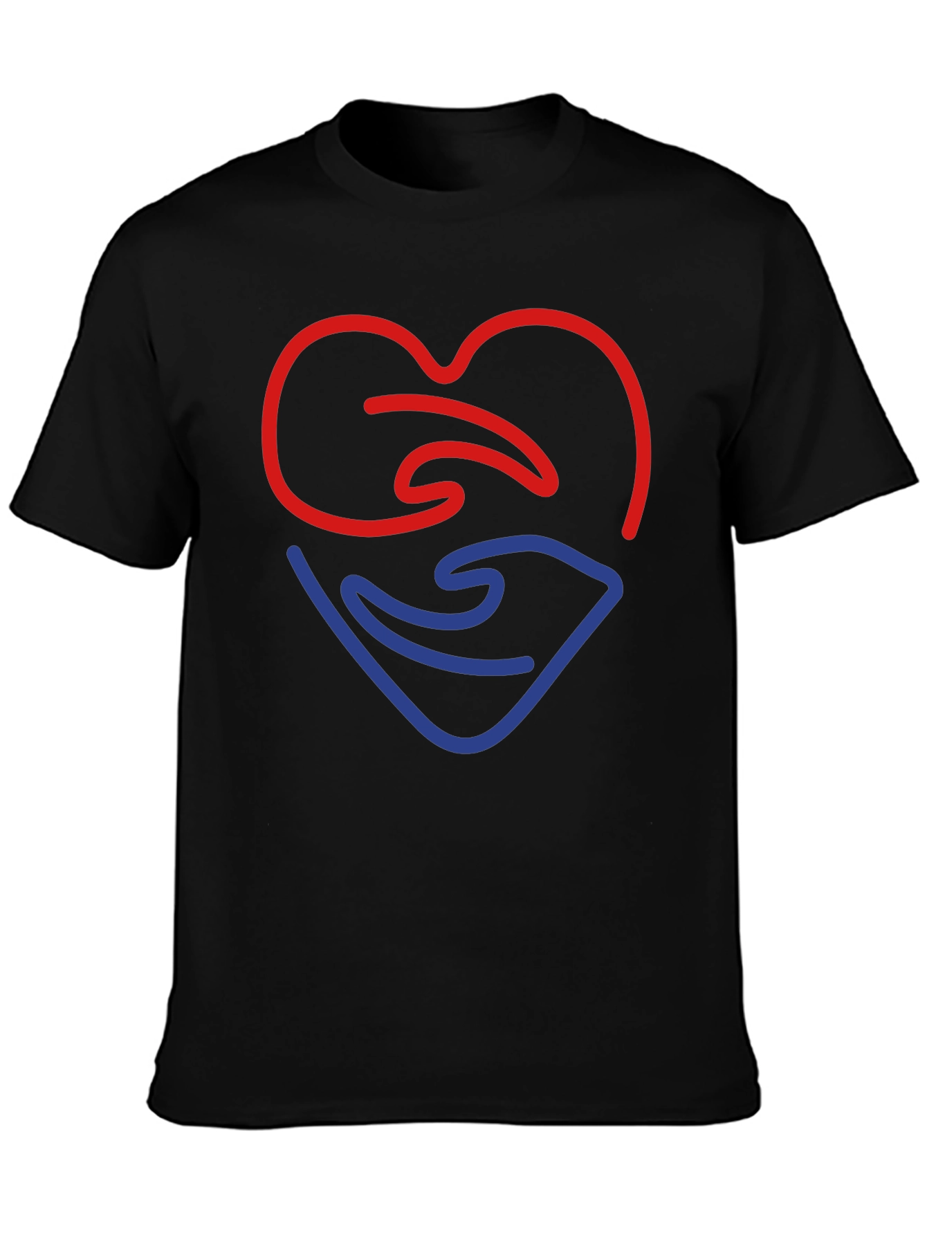 Heart & Hand Graphic T-Shirt - Mens Black Tee