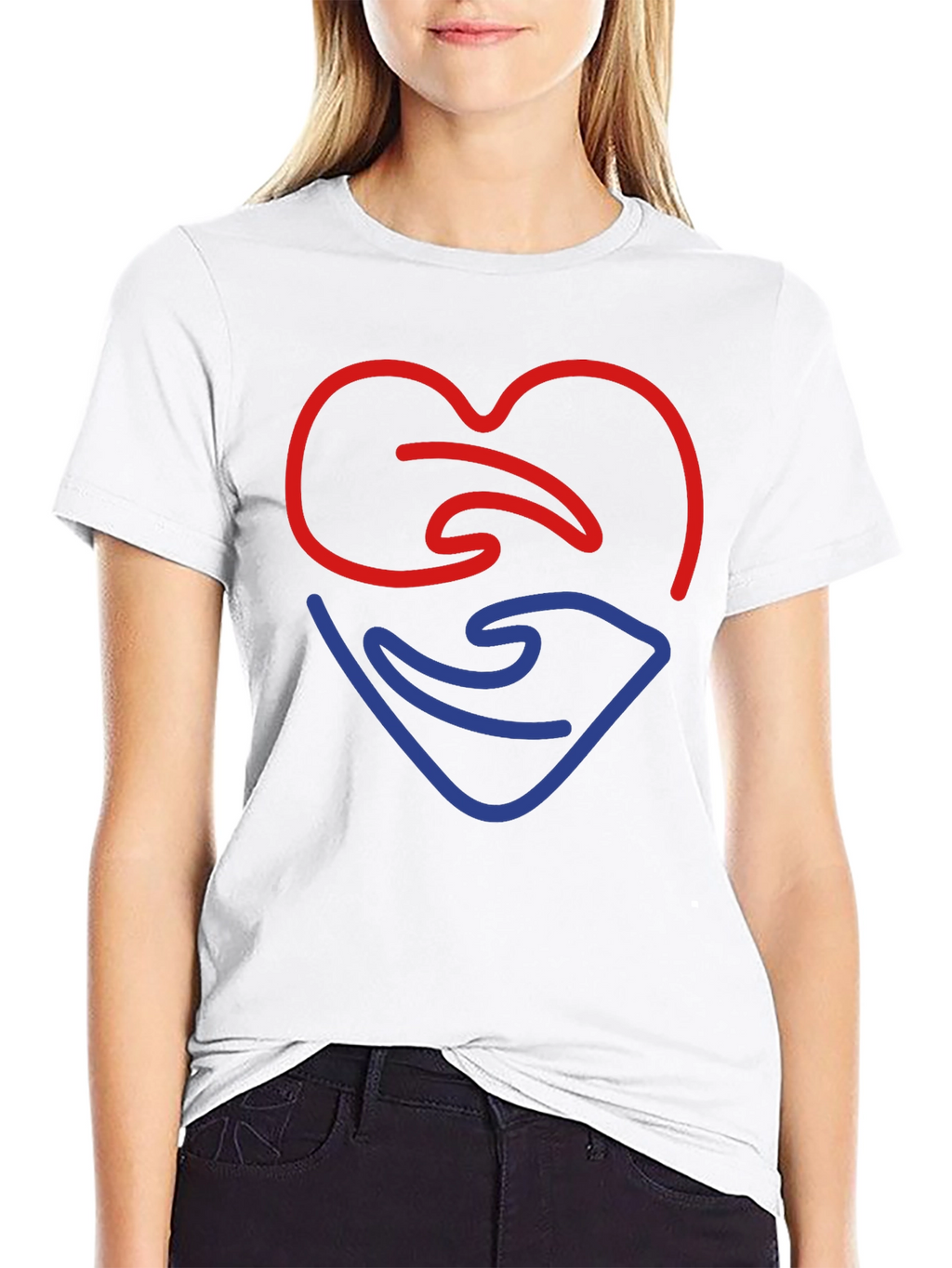 Heart & Hand Graphic T-Shirt - Mens Black Tee