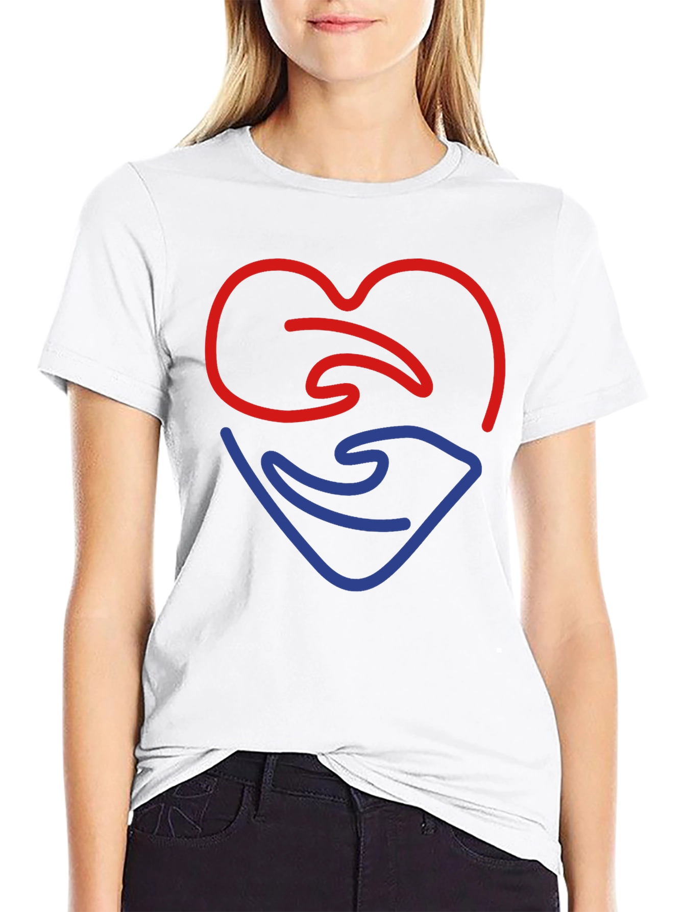 Heart & Hand Graphic T-Shirt - Mens Black Tee