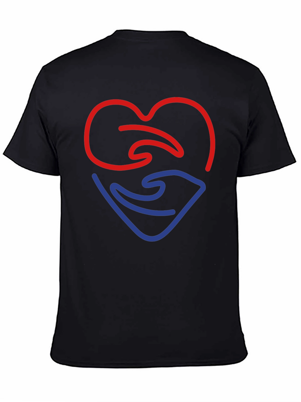 Heart & Hand Graphic T-Shirt - Mens Black Tee