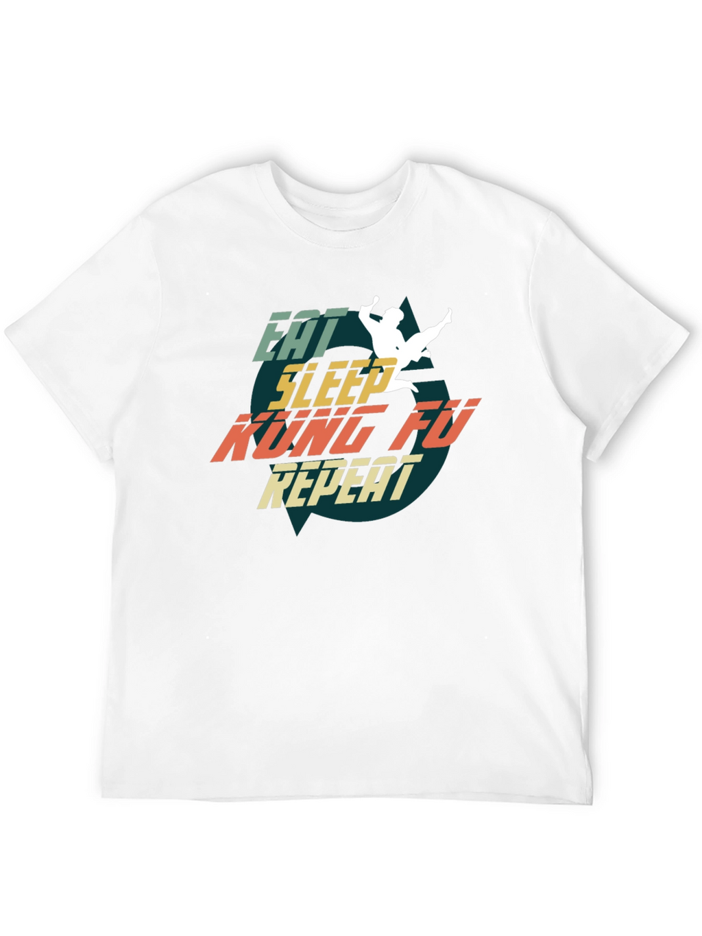 Eat Sleep Kung Fu Repeat T-Shirt Martial Arts Tee