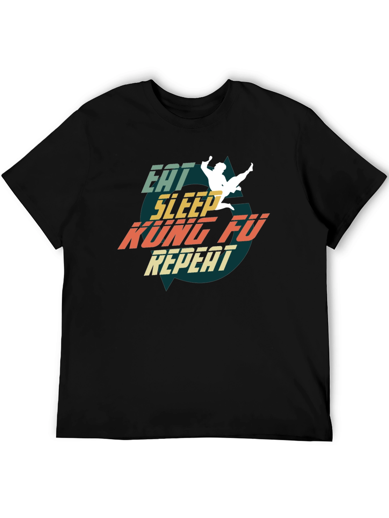 Eat Sleep Kung Fu Repeat T-Shirt Martial Arts Tee