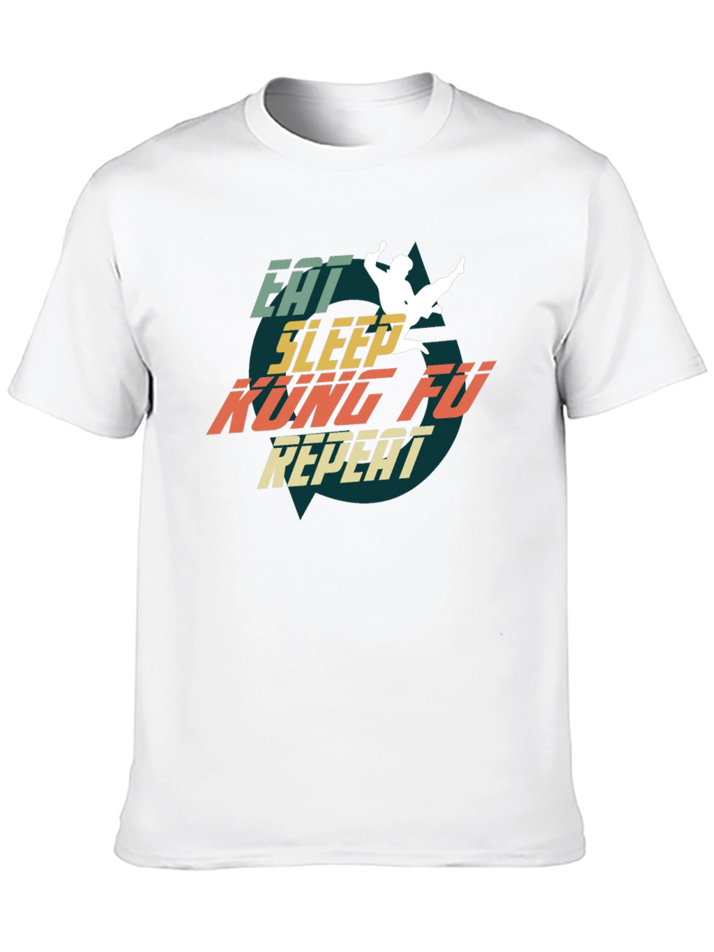 Eat Sleep Kung Fu Repeat T-Shirt Martial Arts Tee