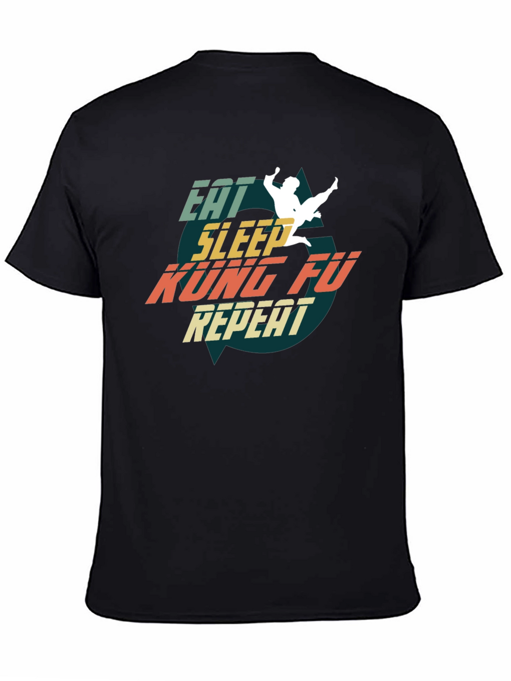 Eat Sleep Kung Fu Repeat T-Shirt Martial Arts Tee