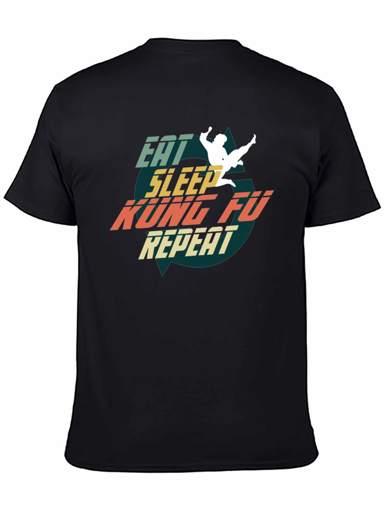 Eat Sleep Kung Fu Repeat T-Shirt Martial Arts Tee
