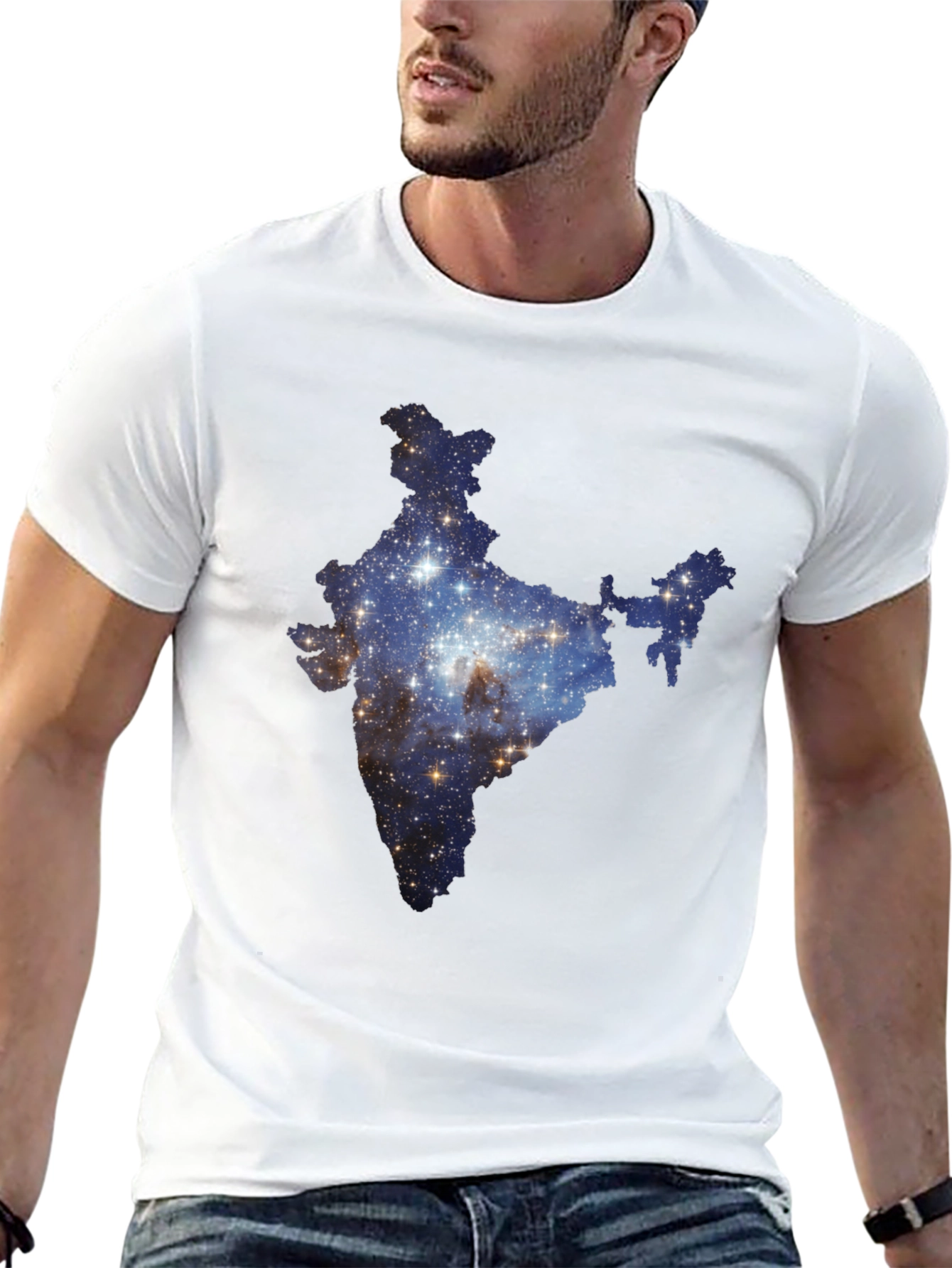 India Galaxy T-Shirt - Cosmic Subcontinent Tee