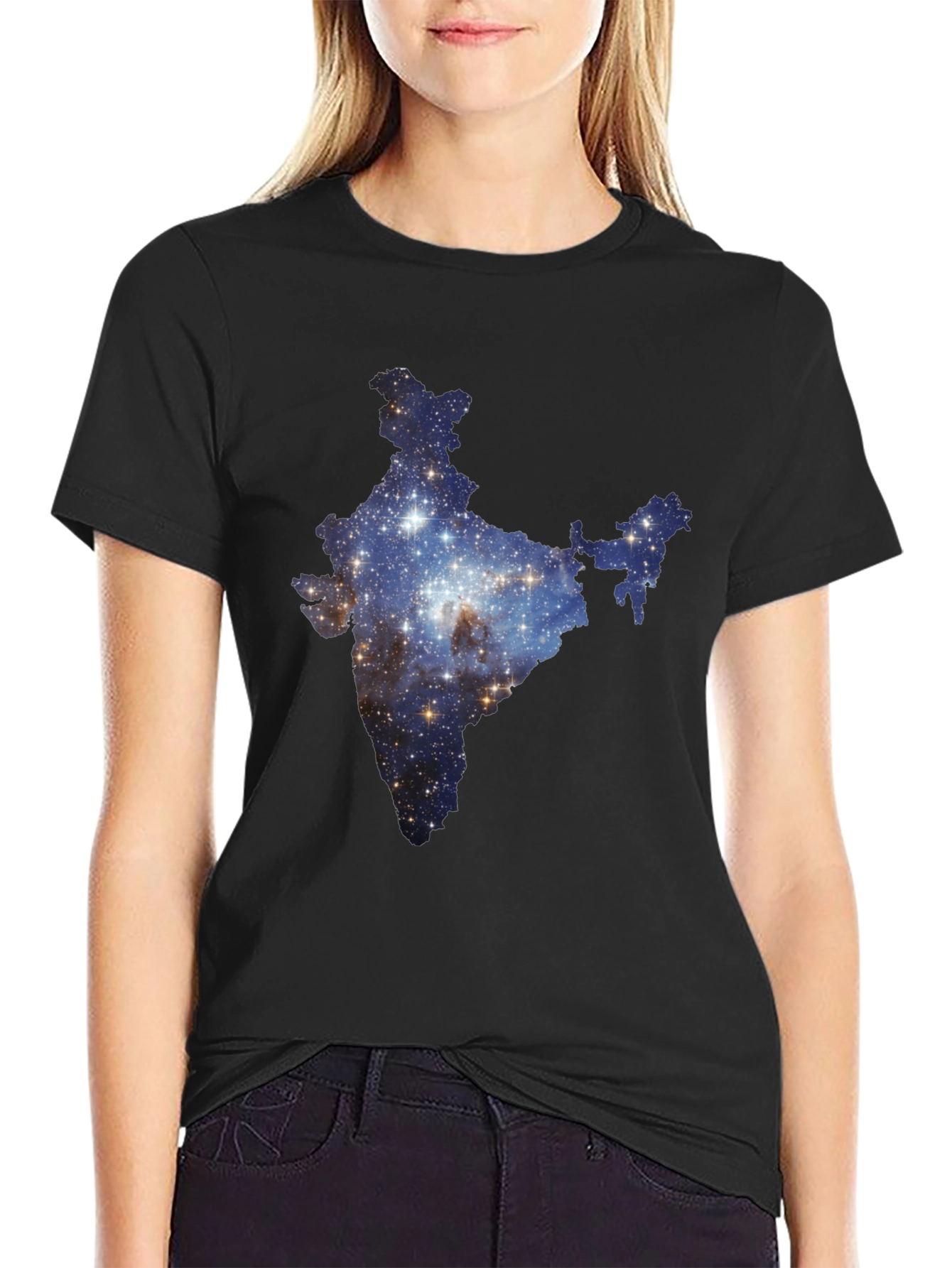India Galaxy T-Shirt - Cosmic Subcontinent Tee