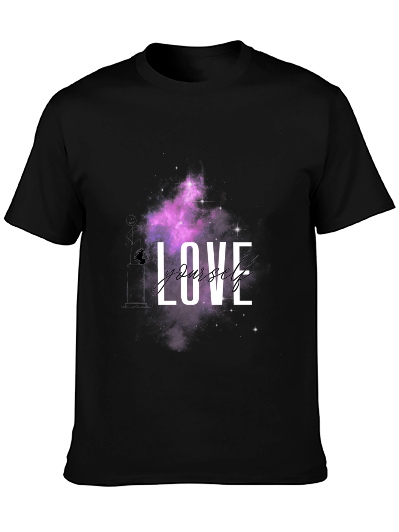 Love Yourself Galaxy Black T-Shirt