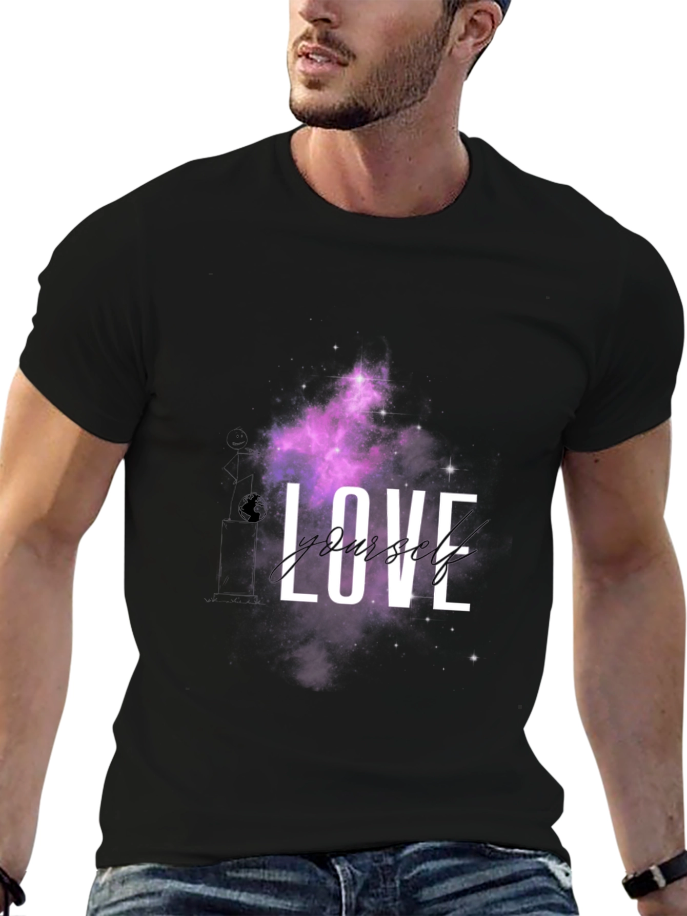 Love Yourself Galaxy Black T-Shirt