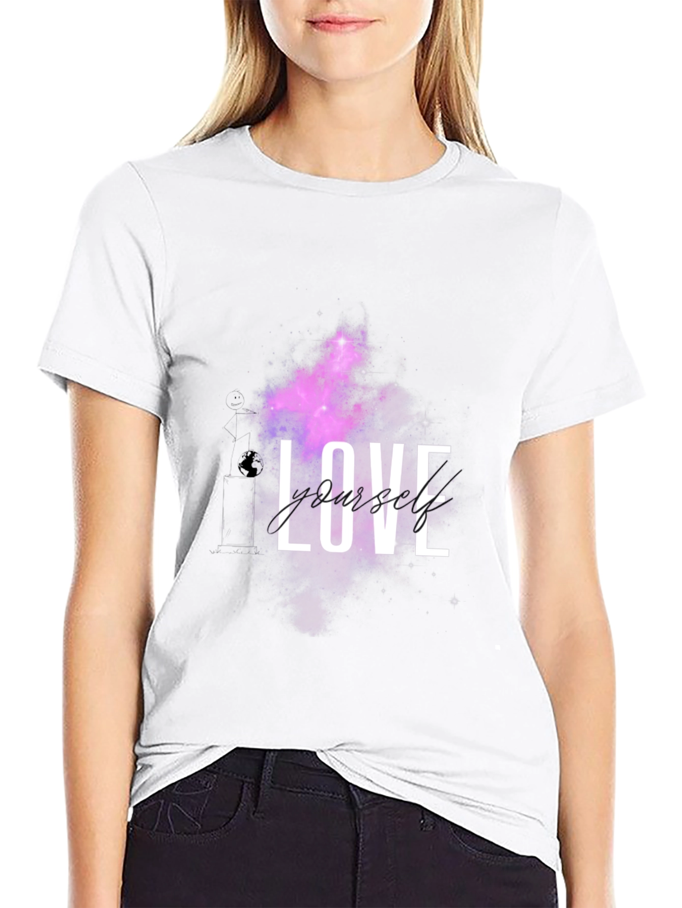 Love Yourself Galaxy Black T-Shirt