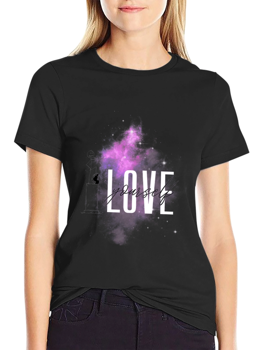 Love Yourself Galaxy Black T-Shirt