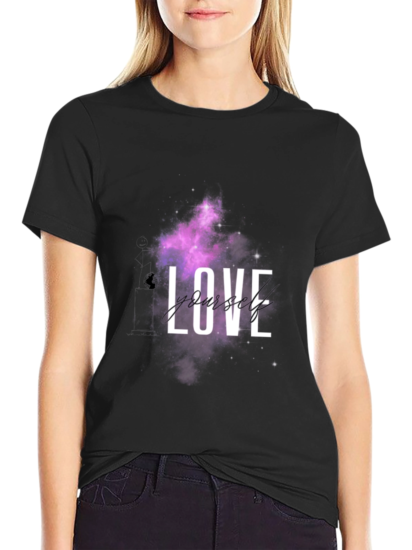Love Yourself Galaxy Black T-Shirt