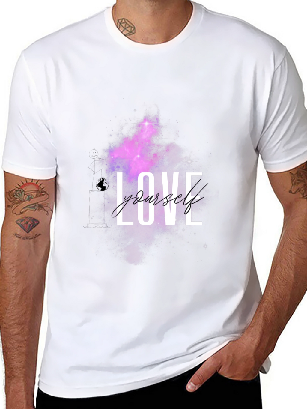 Love Yourself Galaxy Black T-Shirt