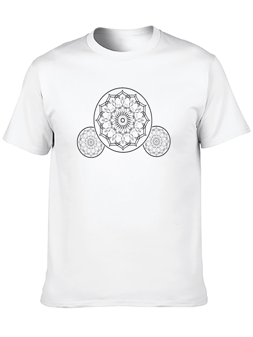Black Mandala T-Shirt - Geometric Design